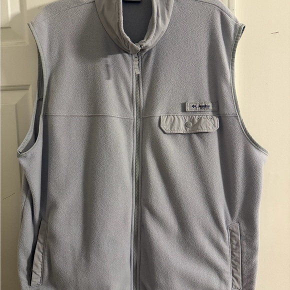 Columbia Other - Columbia Light Gray Men's Fleece Vest - Full Zip